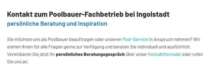 Poolbauer Fachbetrieb für  Teublitz